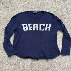 Simply Southern Beach Sweater, navy, size large/xl